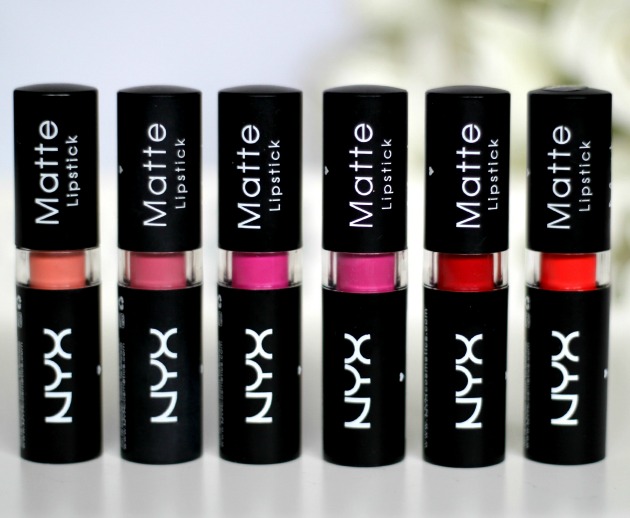 NYX matte lipsticks review and swatches