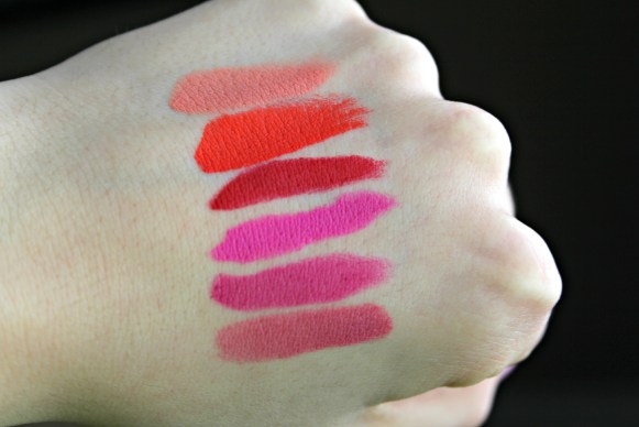 Nyx swatches matte lipsticks