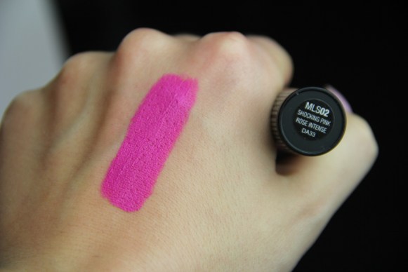 nyx matte lipstick in shocking pink