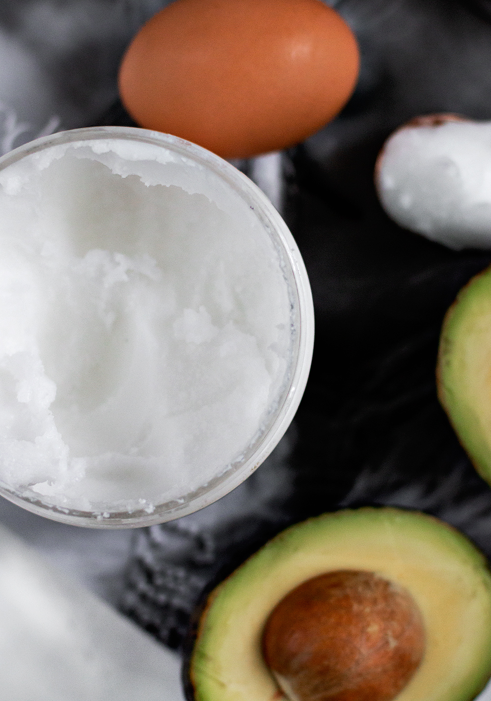 Avocado and coconut oil hair mask