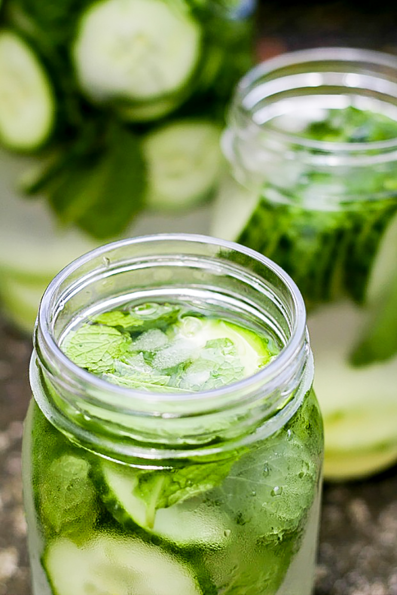 Cucumber and Mint Infused Water