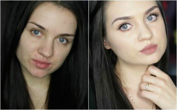 Estee lauder double wear foundation before and after