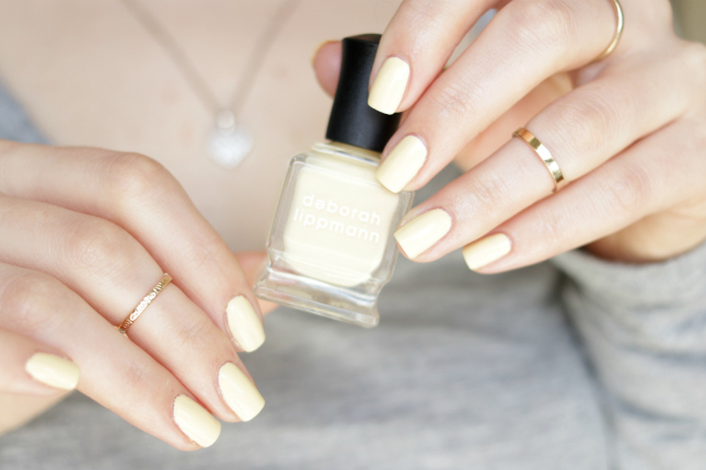 deborah lippmann pastel yellow polish