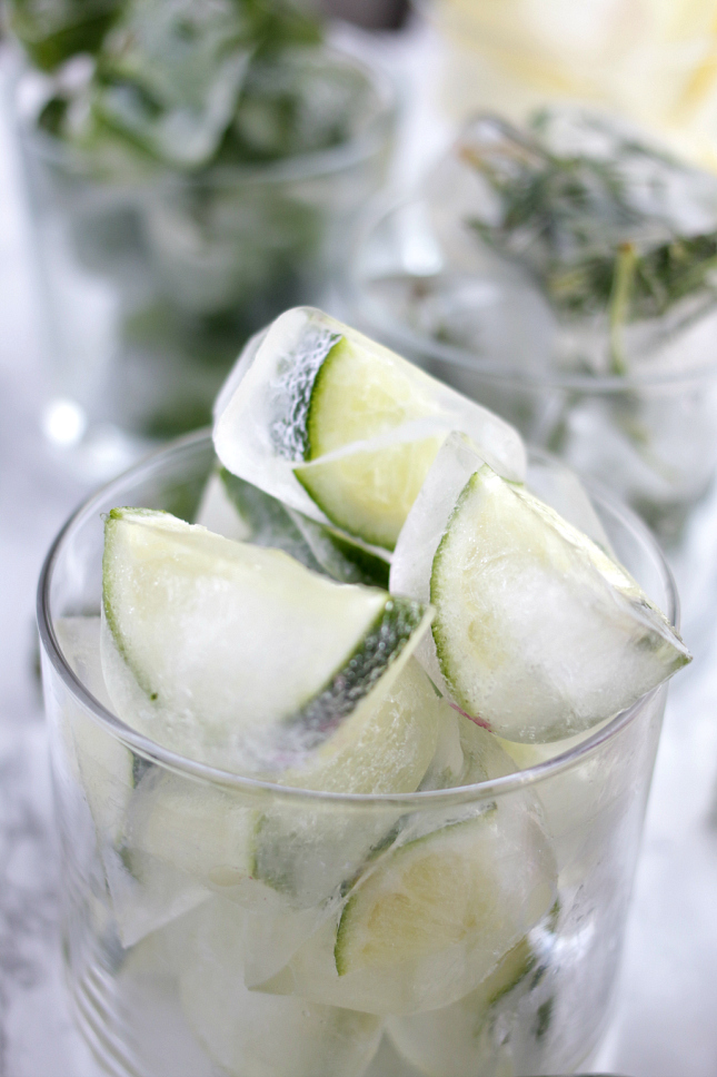 how to make Lime ice cubes