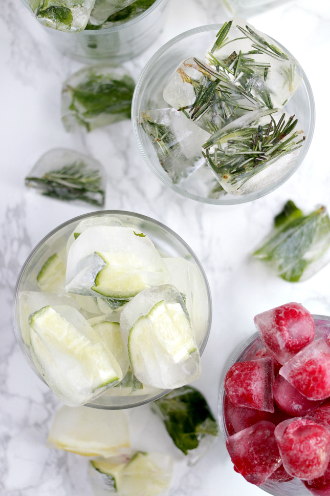 infused ice cubes