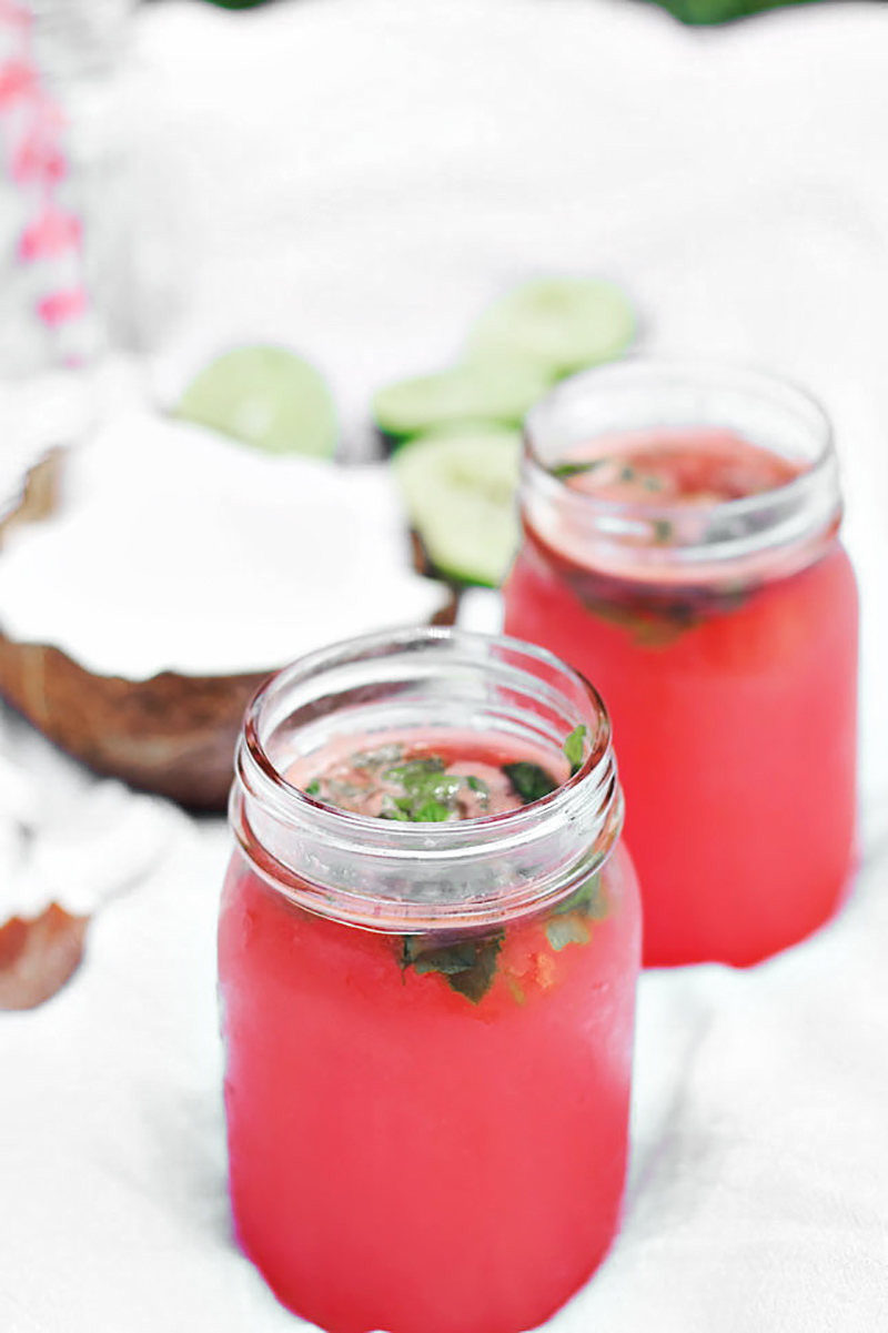 Watermelon Lime Coconut Refresher