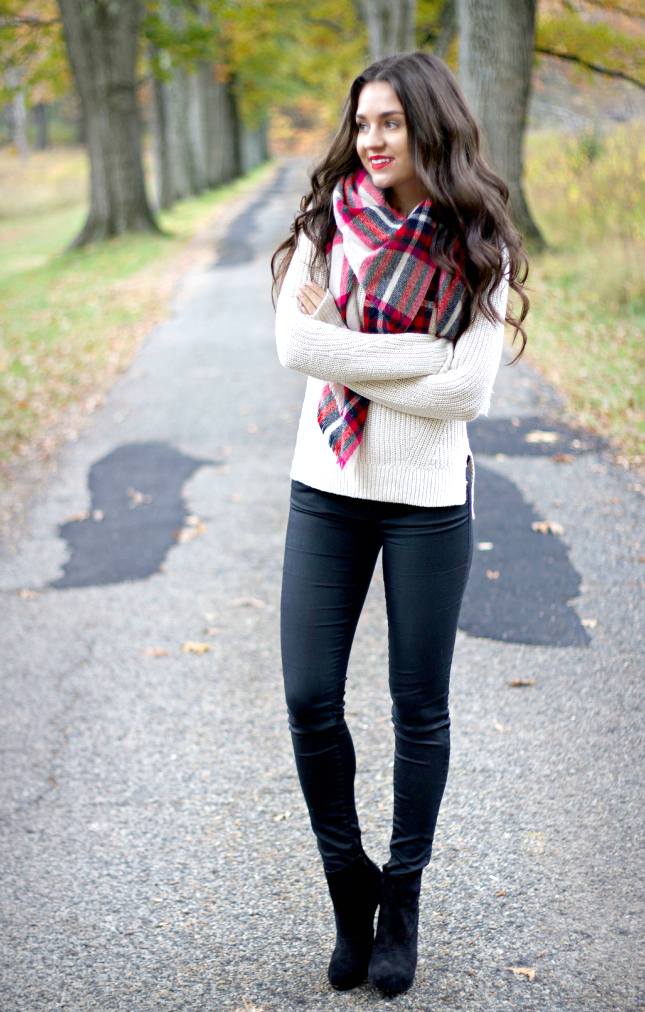 blanket scarf outfit