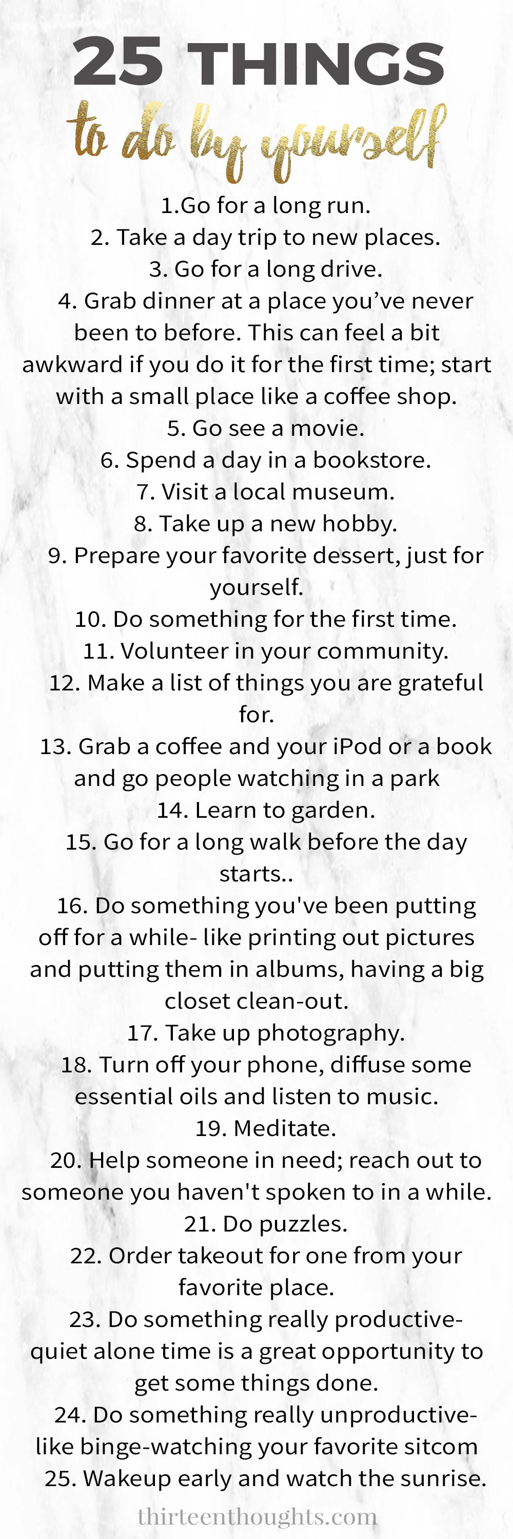 Things to do by yourself