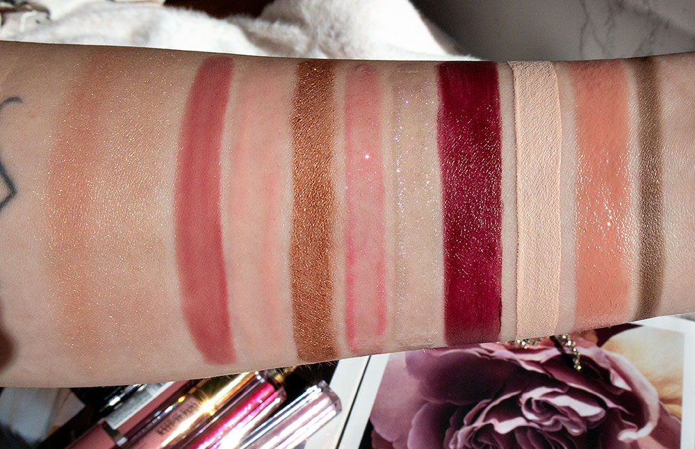 Drugstore beauty products makeup swatches