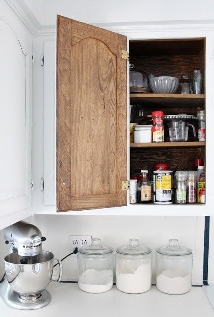 An open spice cabinet