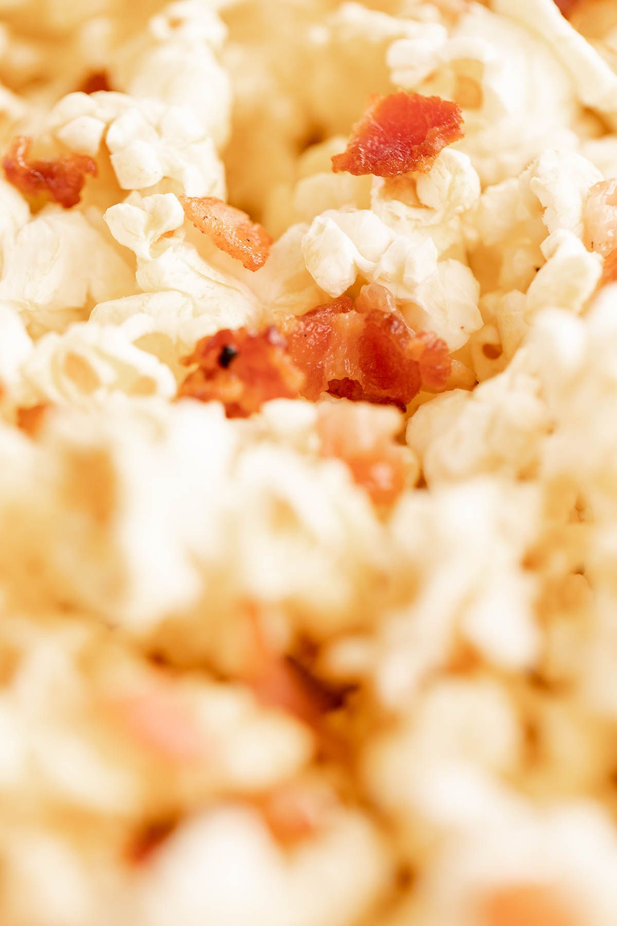 Close up of bacon popcorn