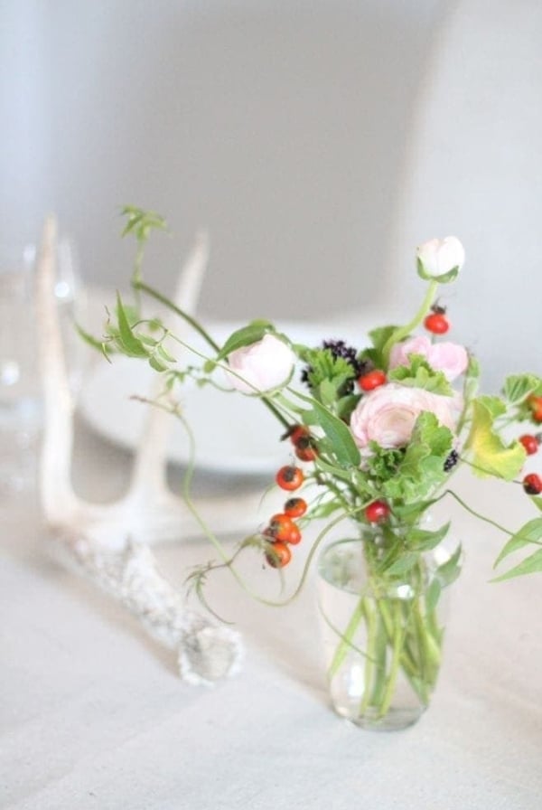 neutral Thanksgiving table setting