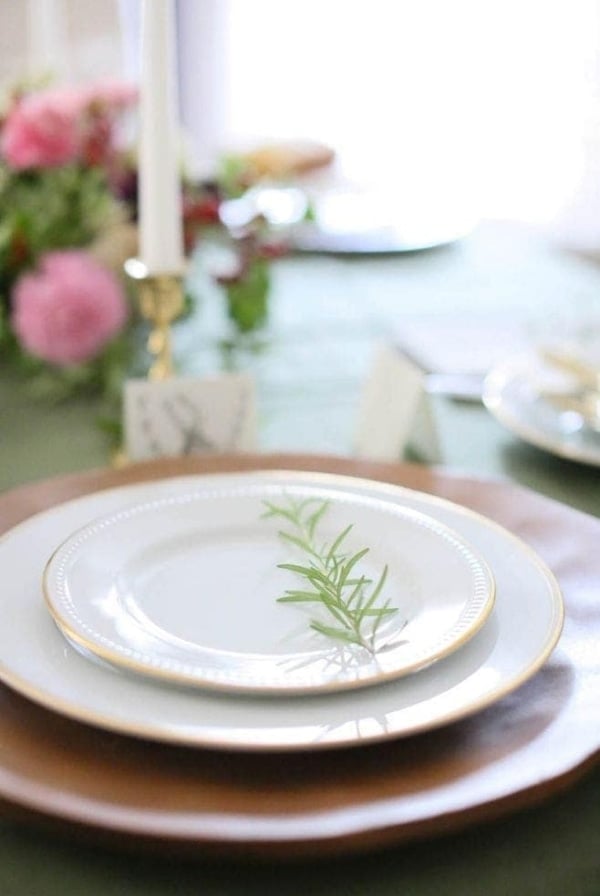 Pottery Barn wood chargers
