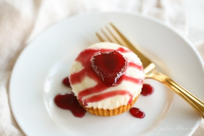 No Bake cheesecake served on a white plate