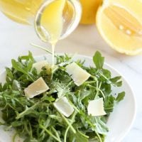 Quick and easy arugula salad with lemon vinaigrette recipe