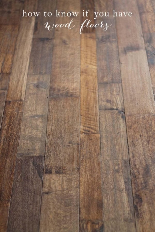 A hand scraped wood floor