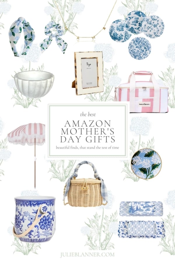 A graphic image featuring a variety of Amazon mother's day gifts.