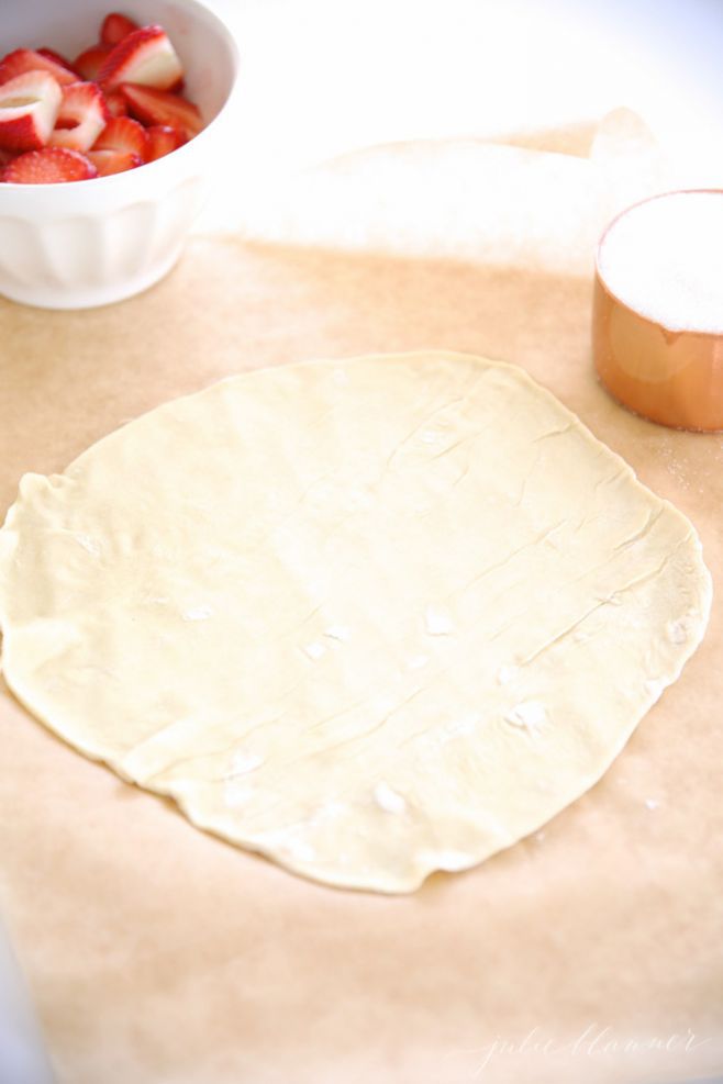 Rolled out puff pastry
