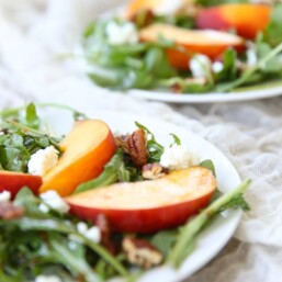 Summer Peach Salad with Honey Dijon Vinaigrette