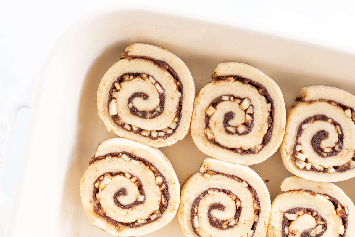 An apple cinnamon rolls dish.