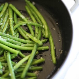 Easy green beans in shallot butter sauce