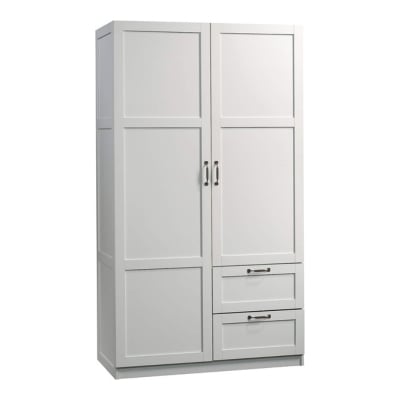 a linen cabinet on a white background.