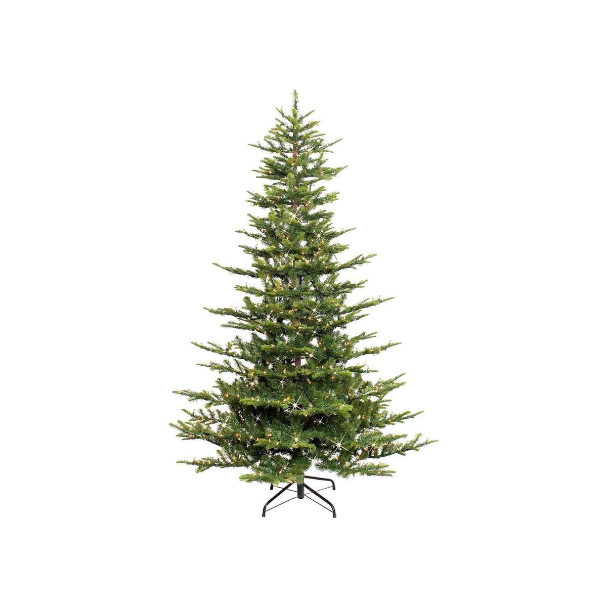prelit faux Christmas tree