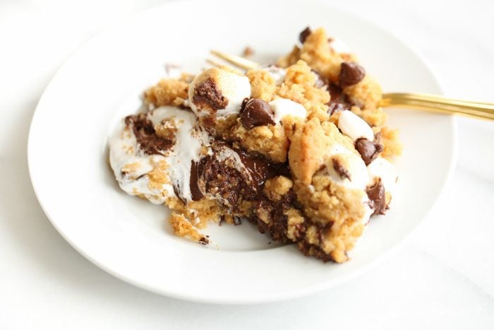 Obnoxiously good peanut butter s'mores pie dessert