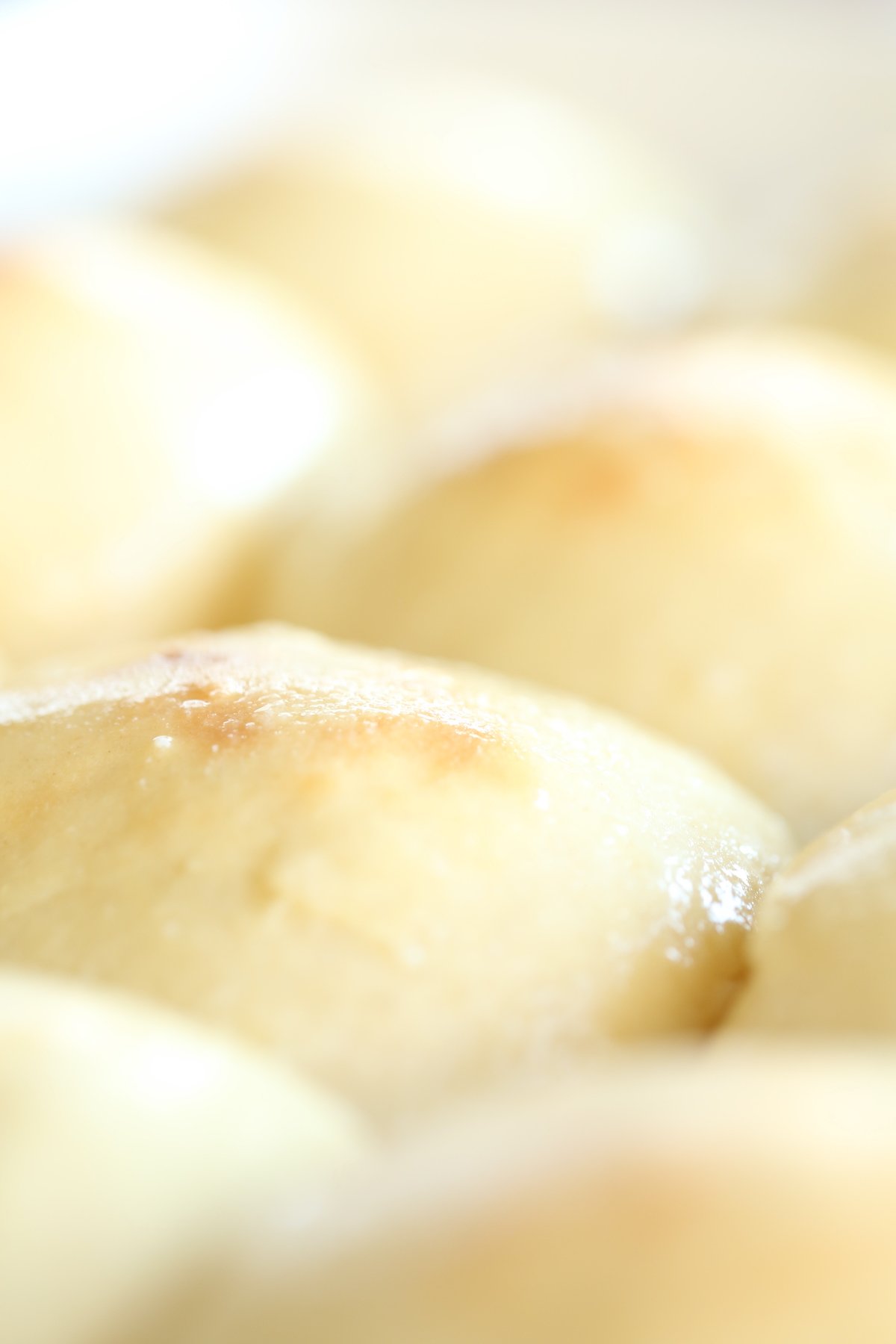 Close up of easy homemade dinner rolls