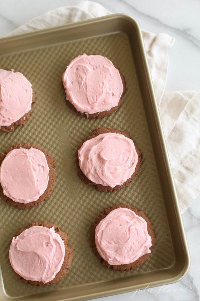 Cookies on a baking sheet