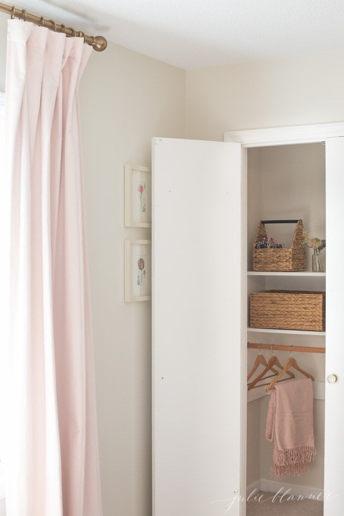 beautiful bedroom closet | pink girls bedroom