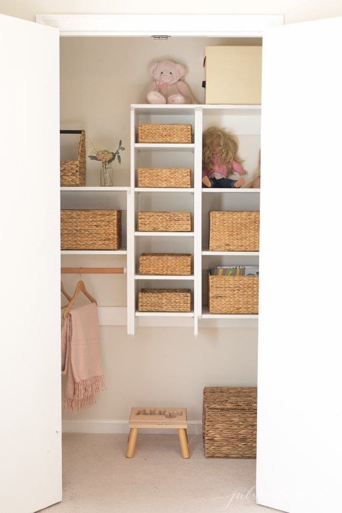 kids closet organization and storage