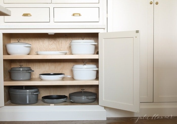 simple and beautiful ideas to organize your pots and pans