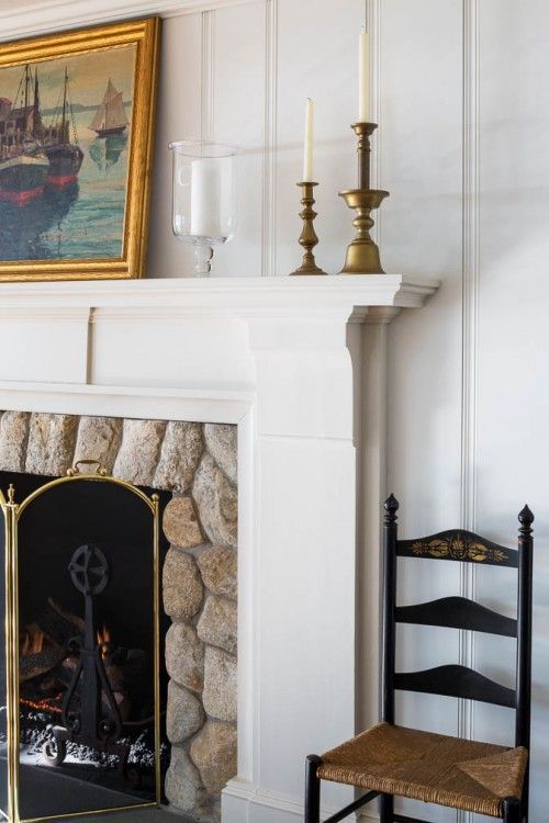 patrick ahearn stone fireplace mantel