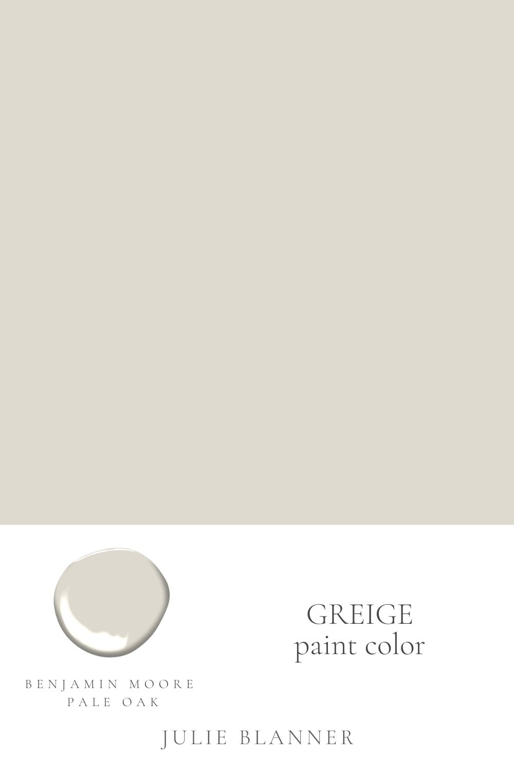 A graphic featuring Pale Oak paint