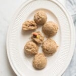 no bake oatmeal peanut butter cookies stuffed with reese's pieces