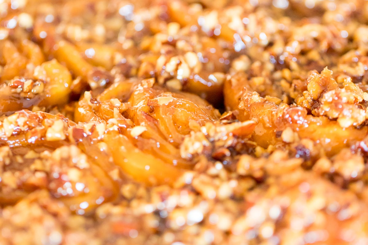 A close up of a plate of pecan rolls.