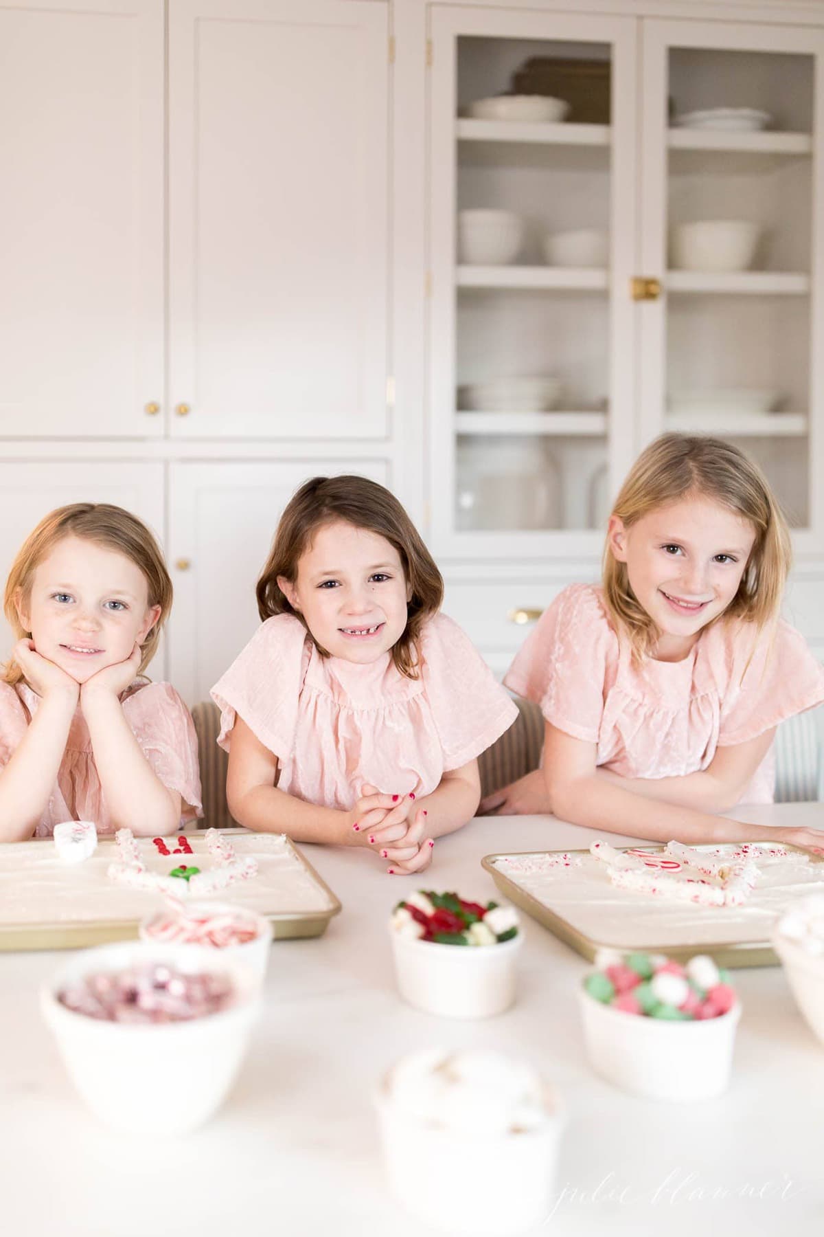 decorating a candy house