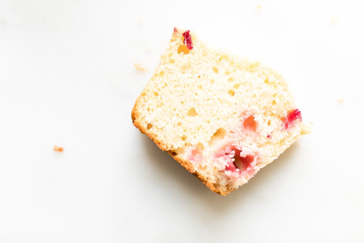 slice of cranberry bread