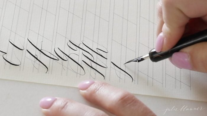 how to make a calligraphy letter