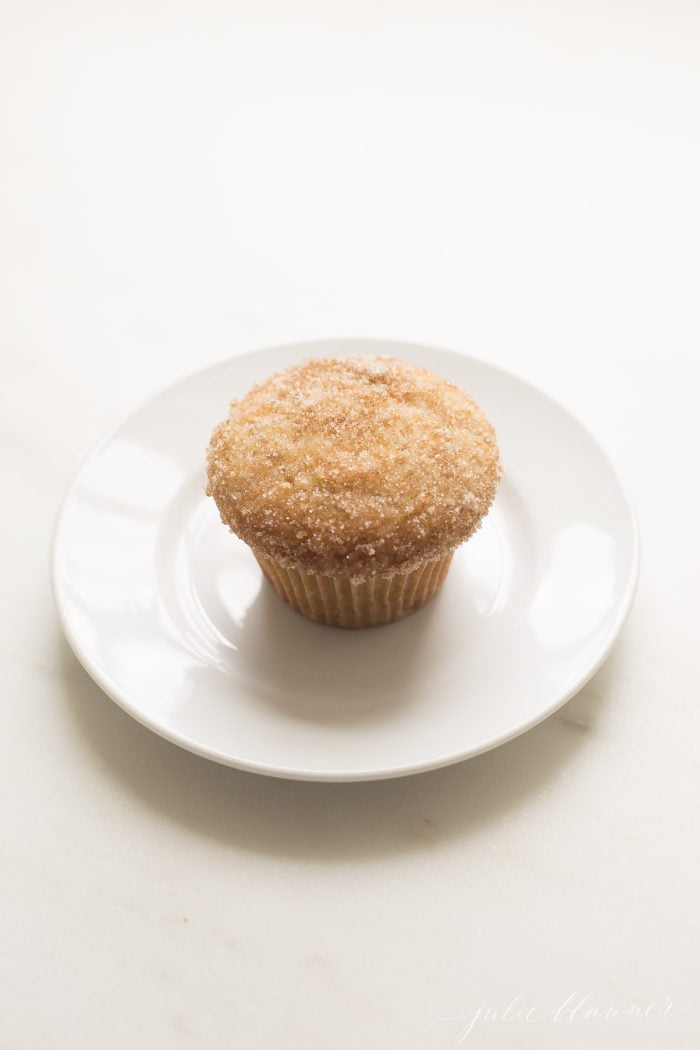 donut muffin on a plate