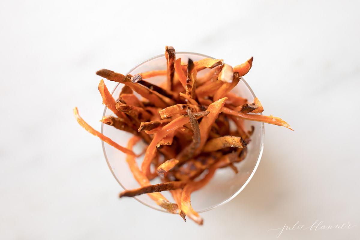 healthy sweet potato fries with sea salt