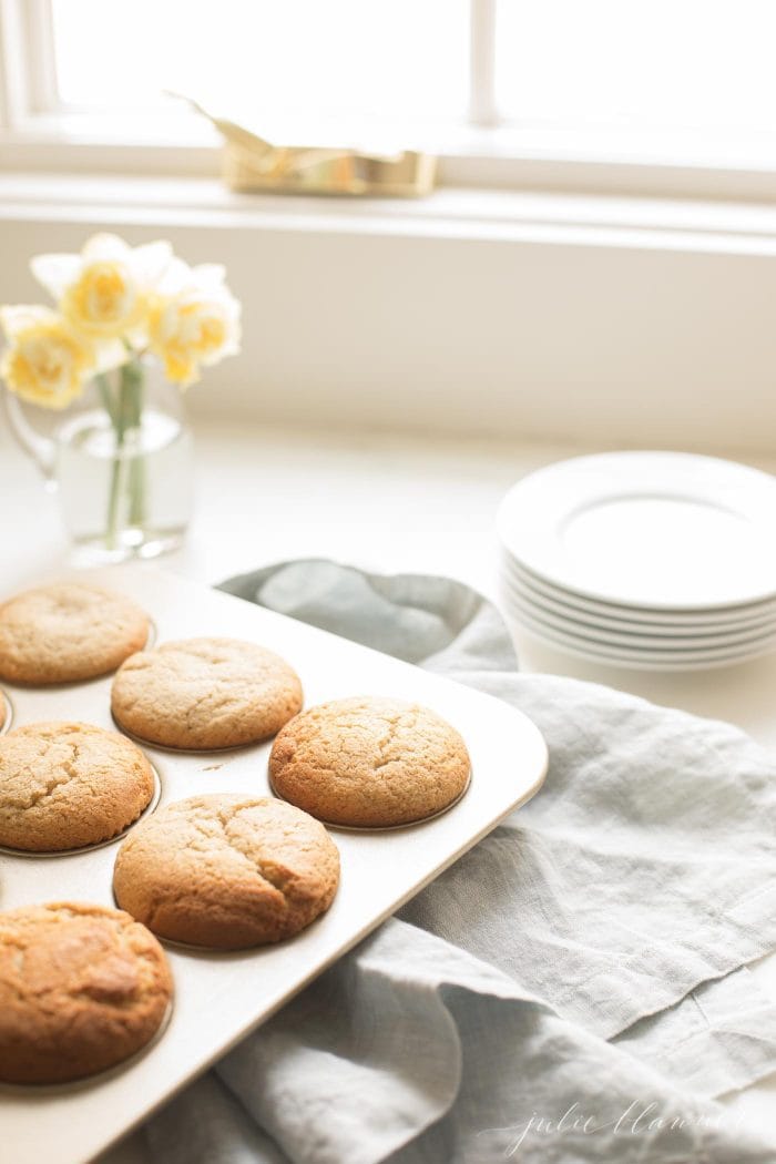 butter muffin in tin