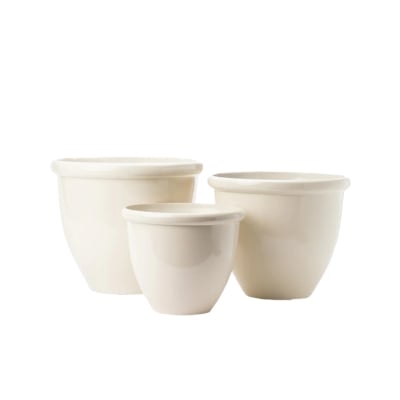 white ceramic pots