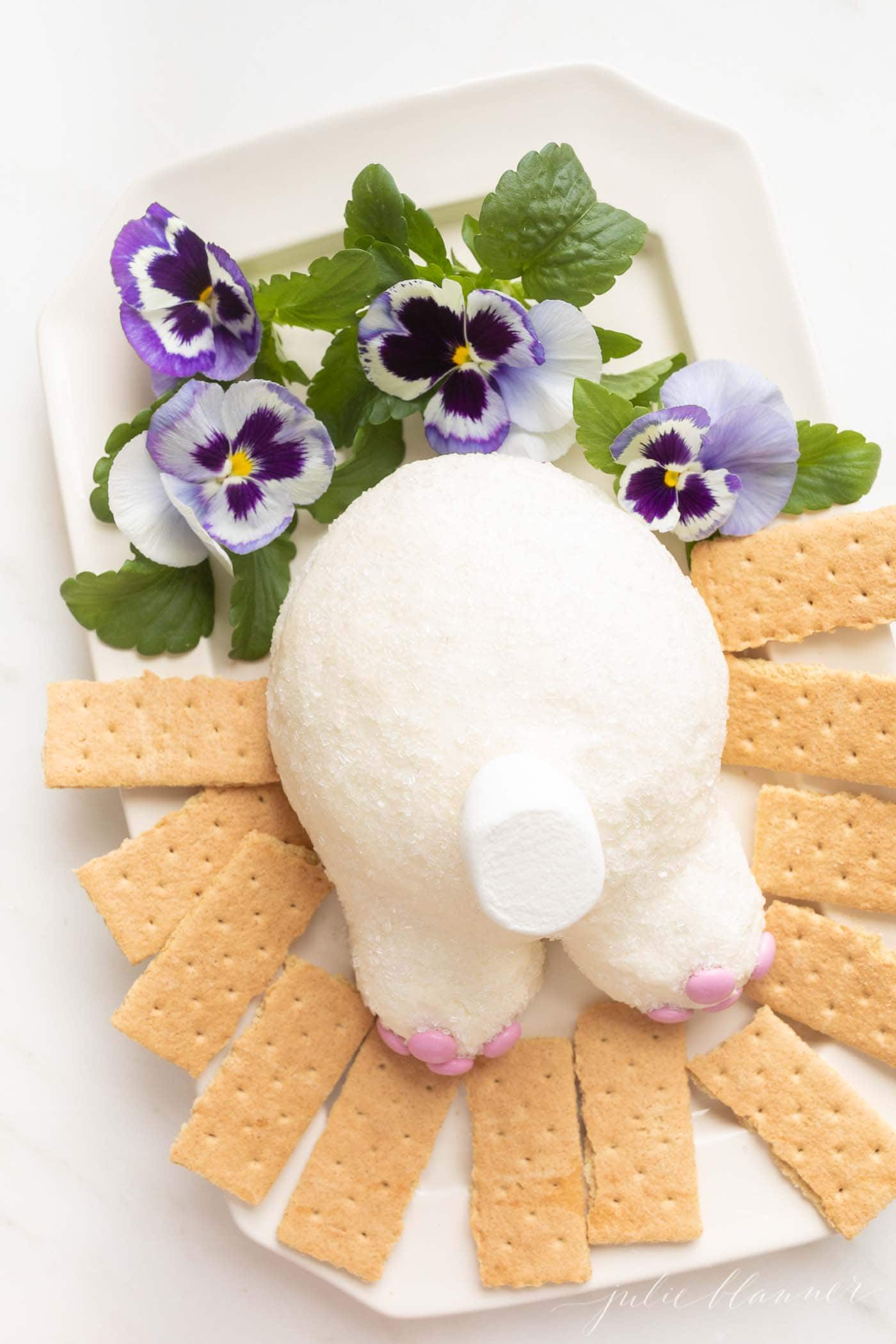kid friendly easter dessert bunny cheeseball