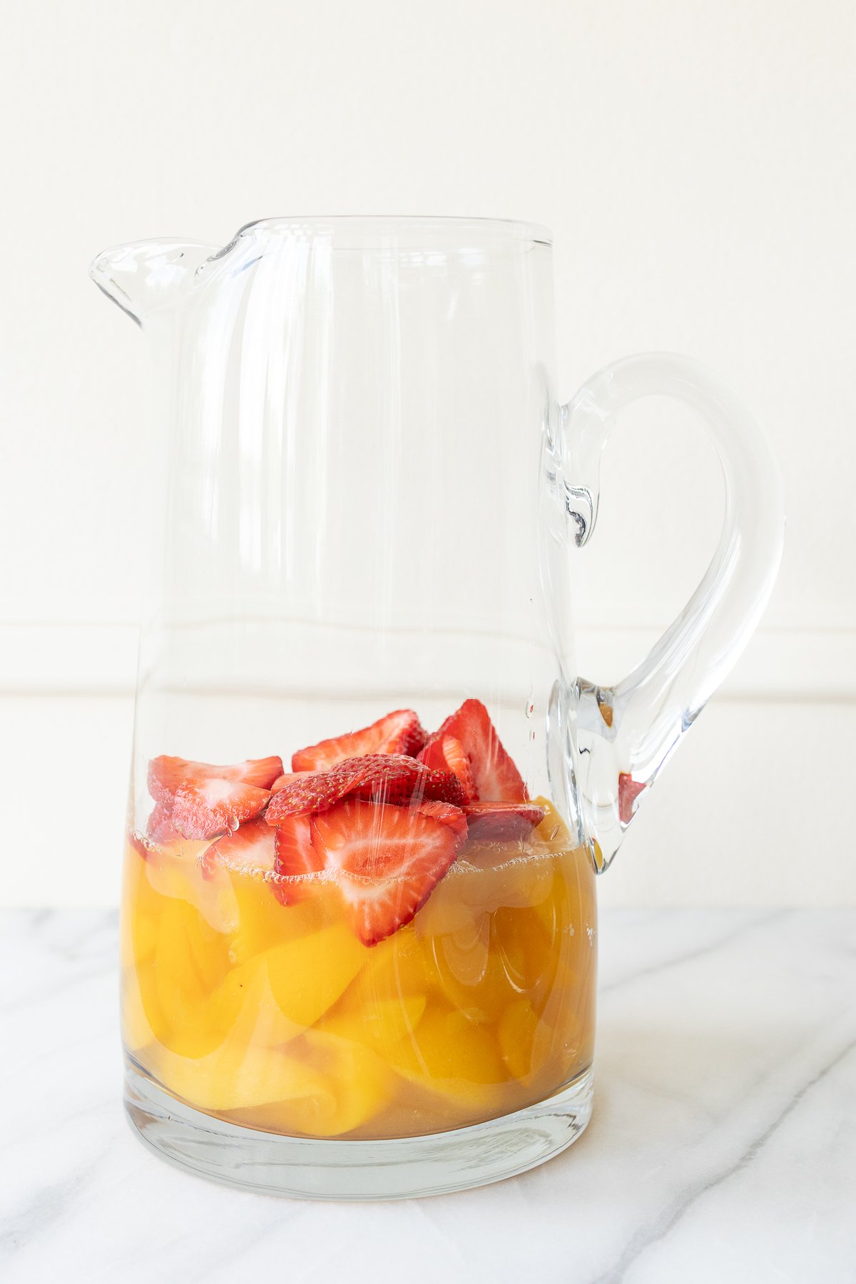 A pitcher of Moscato sangria