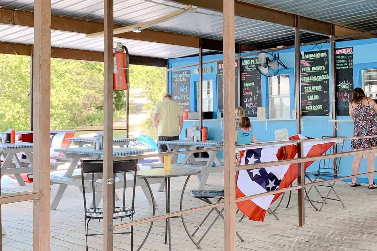 bar on dock
