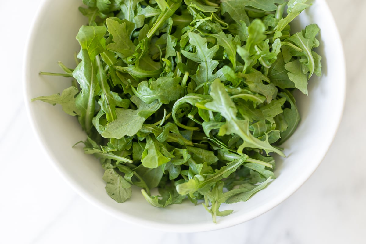 A bowl of arugula