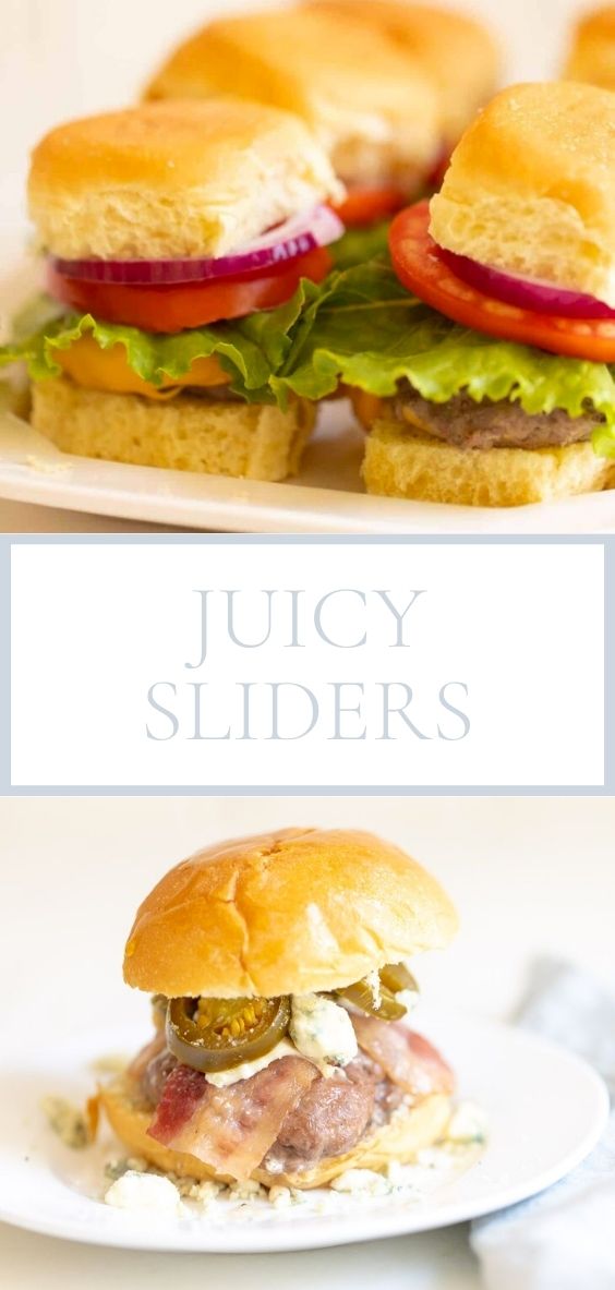 On a marble counter there are two photos showing different style sliders.