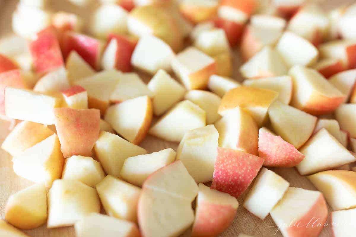 diced apples